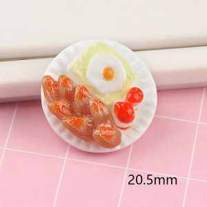 YAFEN 6pcs Mini Dim Sum Platter DIY Miniature Landscape Fairy Garden Decors Accessories Doll House Ornaments
