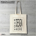 iPRINTph Tote Bag Personalized (with or without zipper canvas 13x15). 