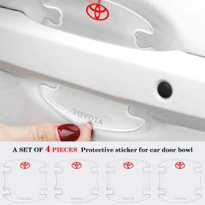 HN| 4PCS Invisible Car Door Handle Bowl Scratch-Resistant Sticker Protective Film Exterior Accessories For Toyota Corolla Camry Crown Vetch Rav4 Yaris Hilux Innova Fortuner Avanza