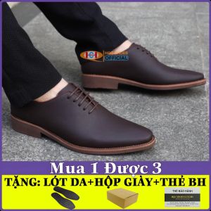 Giày tây nam HQC SHOES công sở chất liệu da bò nguyên tấm phong cách lịch lãm bảo hành 1 năm HQ886