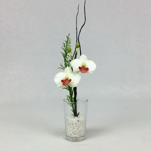 แจกันดอกไม้ปลอมจิ๋ว กล้วยไม้พร้อมแจกันขนาดเล็ก