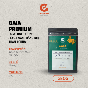 (250G) Cà phê hạt Arabica Moka Cầu Đất Gaia Cafe PREMIUM | Vị thanh chua hương hoa