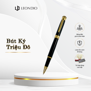 ĐỘC QUYỀN - Bút Ký Tên Cao Cấp Leon Dio Le Noble Lava De Lux - Đỏ - Ngòi 0.5mm Vỏ Kim Loại Sơn Phun Bóng 3 Lớp