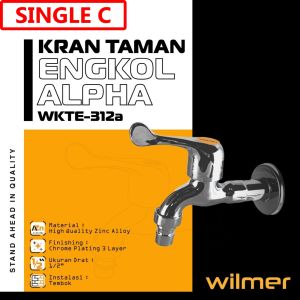 Kran Air Engkol 1/2 Inch Keran 2 Cabang Tembok Shower Bak Kamar Mandi Wastafel Mesin Cuci 1/2"