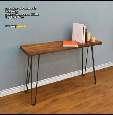 Meja Console Meja Rias Minimalis Kayu Mahoni Solid/Meja kayu aestetic murah