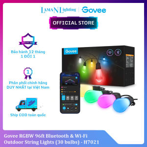 Dây bóng đèn trang trí ngoài trời chống nước Govee RGBW Outdoor String Lights H7021 | Kích thước 30M 16 triệu màu