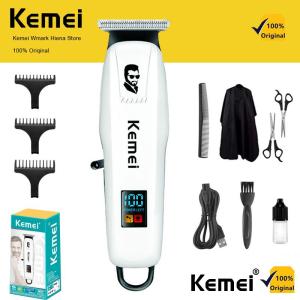 Hiena hyn-209 Clipper Hair Clipper Trimmer Razor Mesin Rambut Professional LCD Electric Rechargeable Shaver Razor Cordless Adjustable Hair Cut