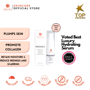 Alluora Travel Size RADIANCE Serum (15ml) Plumps Skin Promote Collagen Retain Moisture & Reduce Redness & Scarring