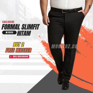 Celana Bahan Pria Formal Panjang Kerja Kantor Slimfit Ada Size Jumbo 27-44