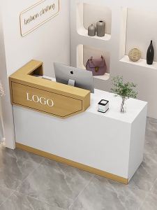 LZD  Store Small Bar Counter Reception Desk Cashier Modern Simple Clothing Store Milk Tea Shop Beauty Salon Counter