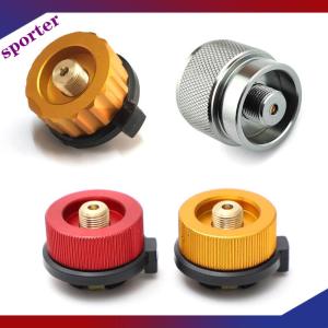 Sporter Chất lượng cao cắm trại lò gas chuyển đổi thiết bị dài gas Tank gas lò chuyển đổi đầu kim loại gas Tank xi lanh Adapter