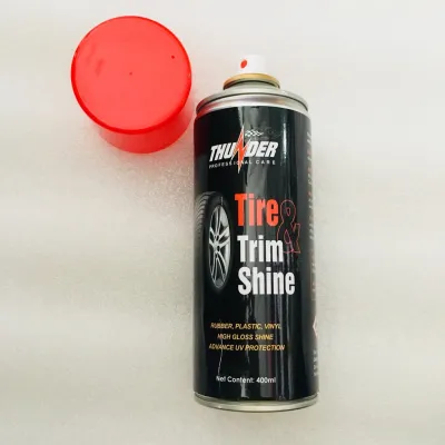 Chai Xịt Dưỡng Nhựa Nhám Vỏ Xe Thunder Tire & Trim Shine 400ml Chuyên Làm Bóng Nhựa Đen Và Vỏ Xe Giữ Được Độ Bền Cao Nhất