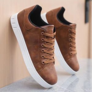 【Breathable Leather】Mens shoes summer 464748 large size 2025 mens new shoes casual mens versatile trend board shoes breathable leather shoes