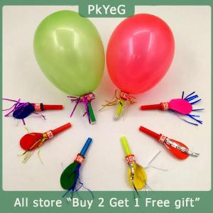 [COD] PkYeG KITCHEN 50PCS Colorful Blowouts Whistle Blowing Dragon With Balloon For Kids Birthday Party Favors Decoration Children Toys Supplies