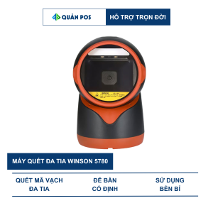Máy quét mã vạch đa tia để bàn tự động Winson 5780 chuyên tạp hóa siêu thị nhà sách