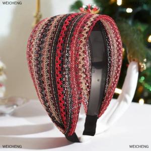 [COD] WEICHENG Wide Edge Hairband Hair Clip Ethnic Style Hair Accessory Toothed Anti-Slip Versatile For Covering Gray Hair And Frizz For Women