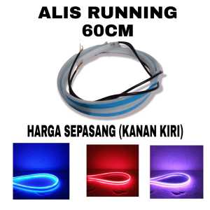 LAMPU ALIS RUNNING 60CM SEPASANG L&R 2 MODE SEMUA MOTOR MOBIL UNIVERSAL 12V