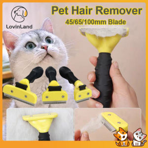 Lovinland Cat Hair Cleaning Brushes Non Slip Handle Push To Remove Pets Dog Hair Remover V-shaped Comb Teeth Pet Hair Clipper Grooming Comb Knotting Comb