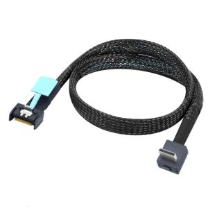 Speed Gen5 PCIE MCIOs 4I 4X 38P Male to Oculink SFF8611 4I 90degree NVME for SSDs Cable for Server Data Connection