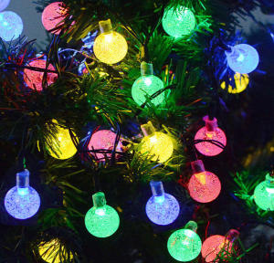 Đèn Giáng sinh Quả cầu pha lê năng lượng mặt trời Đèn cổ tích Đèn năng lượng mặt trời Ánh sáng ngoài trời Không thấm nước 10/20/30/50/100 LED 2 Chế độ Ngày lễ Trang trí tiệc cưới Năm mới Trang trí Giáng sinh