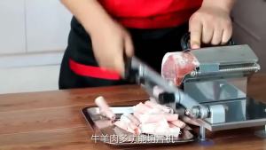 Meat Slicer Machine For Beef Meat Cutter Machine Frozen Meat Cutter Slicer Cutter Machine Small Frozen Meat Cooked Beef Double Head Slicer Cutter Machine