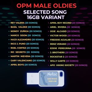OPM MALE OLDIES COLLECTION | USB Flash Drive with Song Music / MEMORY CARD 320 KBPS QUALITY PLUS OTG DUAL ADAPTER