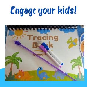 Laminated Tracing Book For Toddlers and Preschoolers thinkingtots.shop