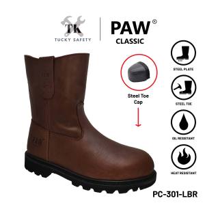 PC-301 [ PAW CLASSIC ] MENS HEAVY DUTY SAFETY BOOT / KASUT KERJA LELAKI SAFETY BOOT STEEL TOE STEEL PLATE SAFETY BOOT