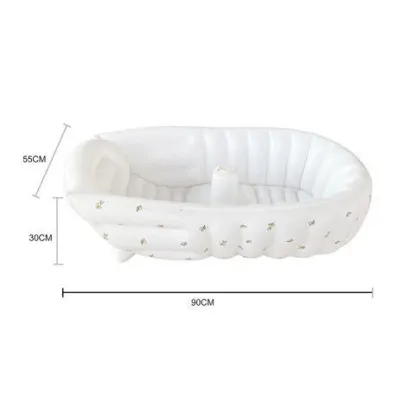 🇸🇬 [READY STOCK] Multifunctional Inflatable Baby Bath tub Cute Foldable Infant Bathtub Bathing Stool