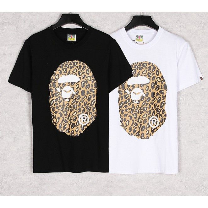 21SS New BAPE Leopard Ape Head Camouflage t-shirts Men Women A Bathing Ape  Cotton t shirt