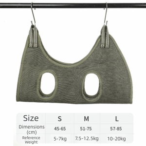 CHROME RECOVER73CH1 Breathable Mesh Pet Grooming Hammock with Hanging Hooks Nylon Restraint Bag Cat Grooming Sling for Nail Trimming Bathing