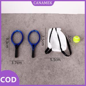 CANAMEK✨ 4Pcs Nhỏ Vải Búp Bê Thu Nhỏ Thể Thao Cảnh Thể Thao Hàng Hóa Nhà Búp Bê Mini Tennis Racquet Set Ngoài Trời Trang Trí Nội Thất Mô Hình Phụ Kiện