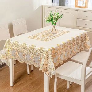Pvc Tablecloth Washable Waterproof Oil-proof Table Cover Dining Table Cloths 8/12 seater Home Classic Mantel Dining Tablecloth Protector