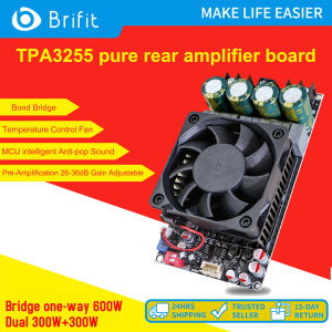 Brifit ZK-3002 Amplifier Board 300W+300W Dual Channel 600W Mono TPA3255 Chip Pure Rear Stage Power Amplifier Board，24V/36V/48V Bridge Mono