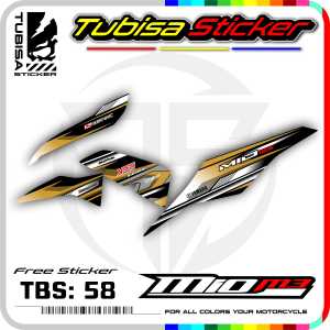 Sticker Striping Variasi Mio M3 - Stiker Striping Motor Mio M3 Desain Racing. TBS.58