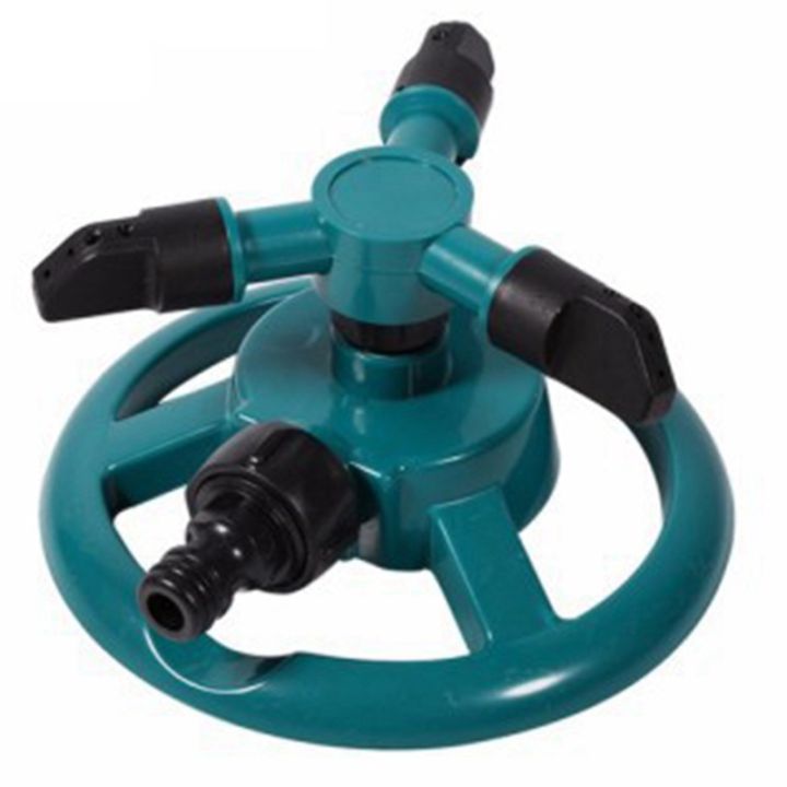 Garden Sprinklers Water Rotary Three Nozzle Pipe Hose Sprinkler 360 ...