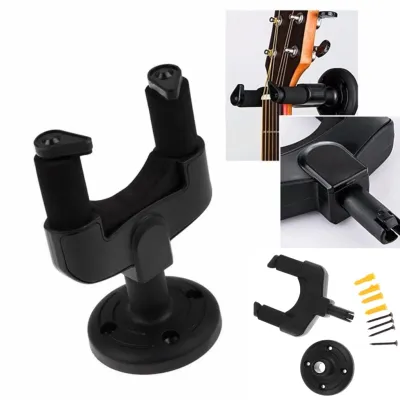 ที่แขวนกีตาร์ Stand Wall Mount Holder Hook สำหรับกีตาร์ไฟฟ้า Acoustic Mandolin Ukulele กีตาร์เบสสกรูอุปกรณ์เสริม Black ตะขอกีตาร์