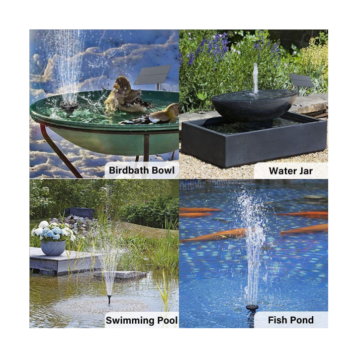 Solar Power Fountain Pump Water Pump Plastic Solar Water Pump for Bird