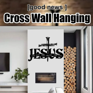 Black Metal Cross Wall Art Hanging Jesus Wall Art Ornament Christians Hanging Modern Metal Wall Decor