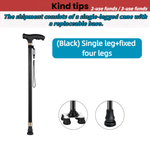 【NEW】Elderly Anti-slip Walking Cane | with LED Light | Multi-functional Walking Stick | Height Adjustable | Portable Elderly Mobility Aid