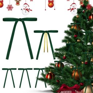 GONOVO Christmas Decorations for Home 24Pcs Velvet Material Christmas Tree Bows Cable Tie 24pcs Set Ribbon Bows for Xmas Rustic Style Multi-functional Christmas Gift Bow Tie Christmas Decor
