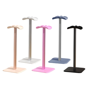 Headphone Stand Slip Proof Rack with Curved Tray Support for Secure Storage and Display of Various Headphones