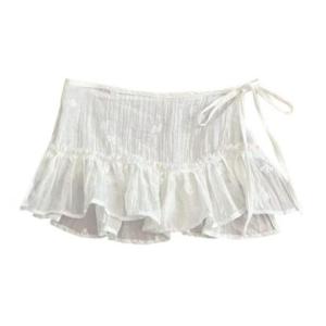 Ruffle ren Layering giả hàng đầu váy ngắn Tieback thấp hơn quét Áo Extender có thể điều chỉnh cô gái phụ nữ váy bán thân