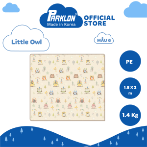 (Mẫu 6) Thảm Parklon Hàn Quốc chính hãng chất liệu PE 1 mặt size lớn mẫu Bạn Cú Nhỏ (Little Owl)