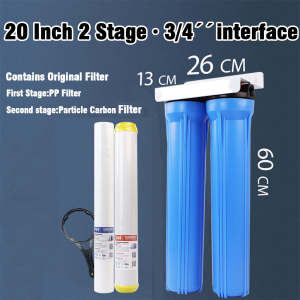 Lucky Mall 2/3/4 20-inch deep well water filter housing complete set water purifier filter complete set suitable for all household water use deep purification