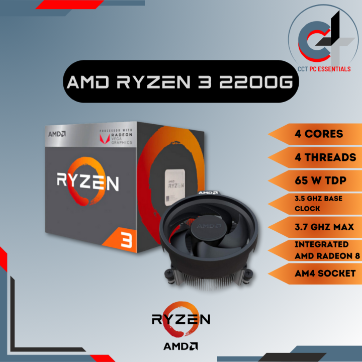 AMD Ryzen 2200G Desktop Gaming Processor Tray Type with Free - Main Image