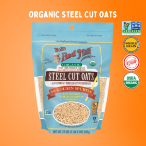 Bobs Red Mill Organic Steel Cut Oat| บ็อบส์เรดมิล ออร์แกนิคสตีลคัทโอ๊ต680g | Sunshine Market