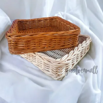 keranjang rotan nampan kotak penyimpanan barang wadah aqua tempat makanan murah wadah hantaran seserahan pernikahan keranjang make up tempat kosmetik murah tempat buah