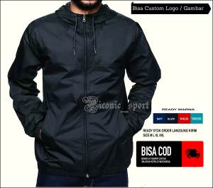 Jaket Pria Dewasa Polos Waterprproof Parasut