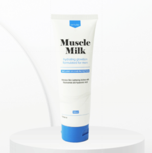 Envie Muscle Milk Body Lotion for Men – Niacinamide & Hyaluronic Acid with SPF30 Fast Absorbing Moisturiser No White Cast Lightweight Daily Care